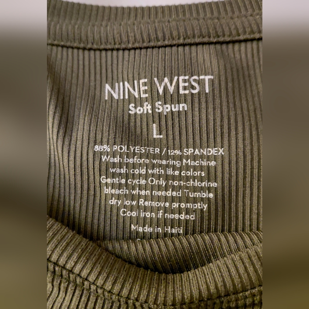 Nine West Olive Short Sleeve Tee - Picture 3 of 5